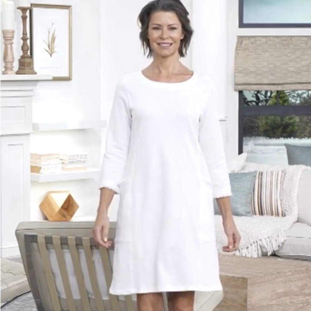 Susan Graver Weekend Washed French Terry Shift Dress